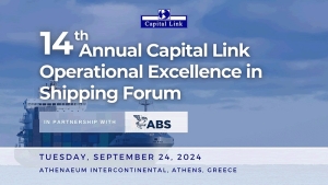 14th Annual Capital Link Operational Excellence in Shipping Forum “Best Industry Practices - Building Long Term Value Through Sustainability”