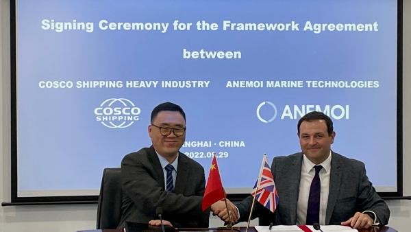 Συμφωνία συνεργασίας Anemoi και COSCO Shipping Heavy Industry για εγκατάσταση Rotor sails