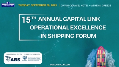 15th Annual Capital Link Operational Excellence in Shipping Forum “Best Industry Practices - Building Long Term Value Through Sustainability”