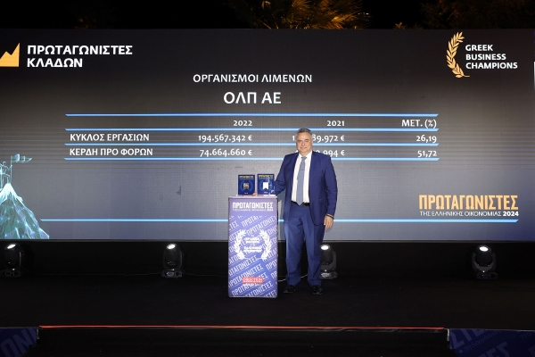 PPA S.A.: Two awards for Piraeus Port Authority contribution to the Greek Economy Industry Leader in Port Authorities and Greek Business Champion