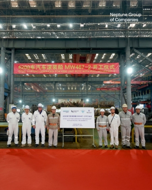 Neptune Lines’ Genesis Project: Steel Cutting Ceremony for Second Vessel MW467-2