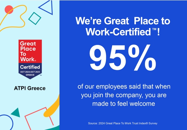 Η ATPI Greece κερδίζει την πιστοποίηση 'Great Place To Work ™'