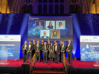 Melina Travlou and Dorothea Ioannou were honored at the 33rd Seatrade Maritime Awards in London