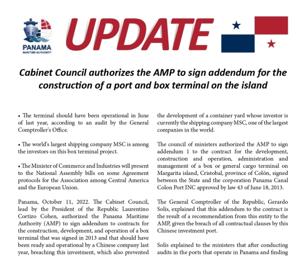 The latest newsletter of Panama Maritime Authority