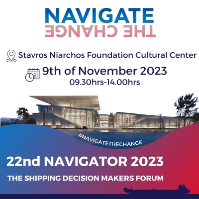 22ND NAVIGATOR 2023 – THE SHIPPING DECISION MAKERS FORUM Set to “Navigate the change” on November 9th