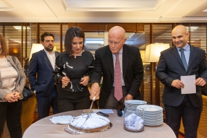 Institute of Chartered Shipbrokers Greek Branch traditional Vasilopita cutting