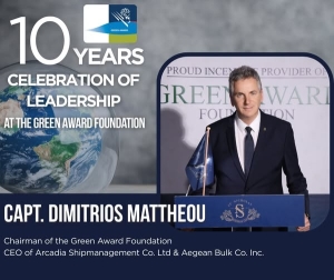Capt. Dimitrios Mattheou celebrates 10 Years of Leadership at the Green Award Foundation
